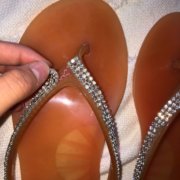 Glittery peach flip flops - Picture 2 of 7